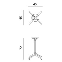 База для стільниці FRASCA MINI FOLDING ANTRACITE зображення №2