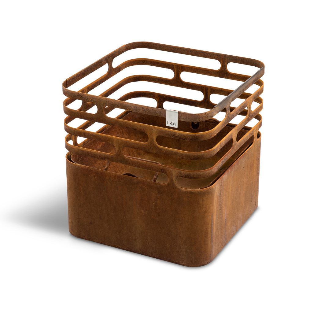 Вогнище CUBE Fire Basket Corten Steel зображення №1 Вогнище CUBE Fire Basket Corten Steel зображення №1