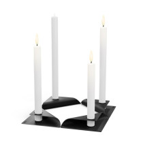 Набір свічників SQUARE CANDLE Set silver зображення №9