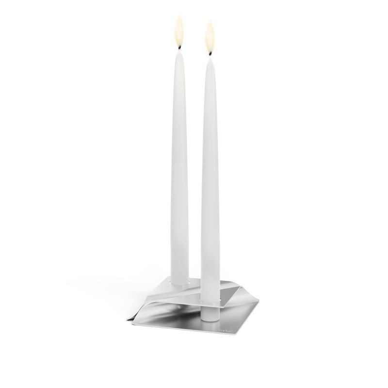Набір свічників SQUARE CANDLE Set silver зображення №3