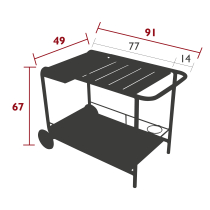 Кавовий столик Luxembourg Trolley Bar Anthracite зображення №2