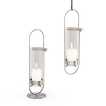 Свічник OVAL CANDLE 35 silver зображення №2