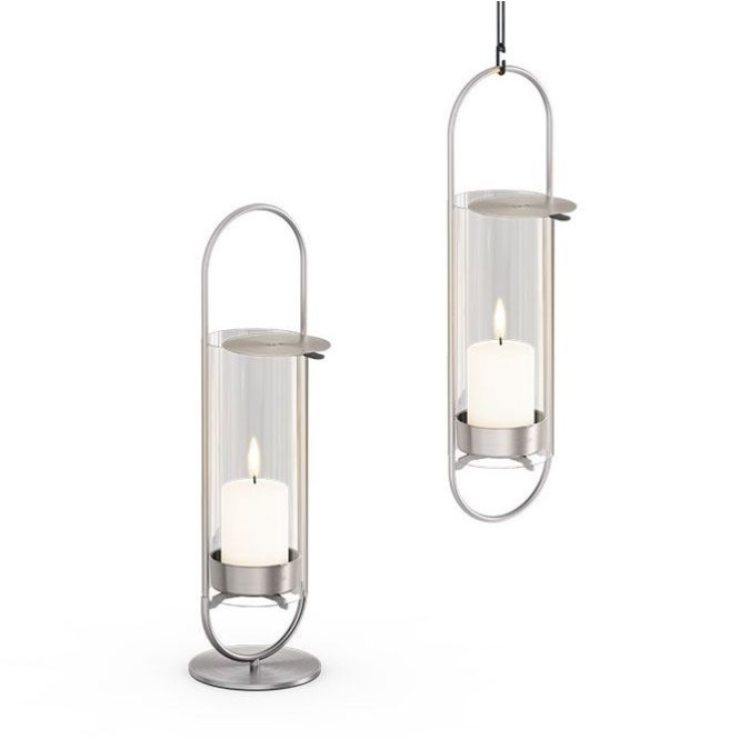 Свічник OVAL CANDLE 35 silver зображення №2