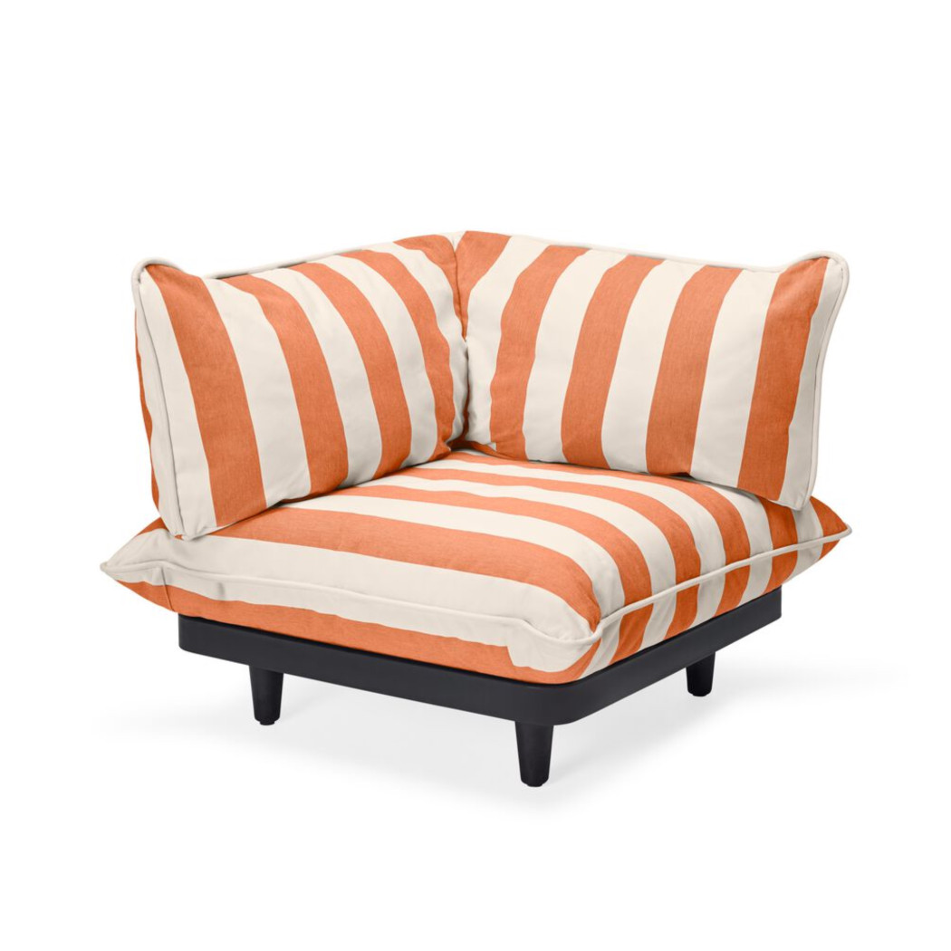 Модуль Paletti Corner Seat Stripe Orange Creme (RIGHT) зображення №1