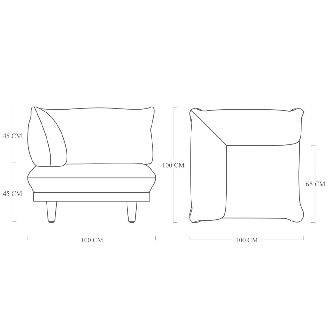 Модуль Paletti Corner Seat Stripe Orange Creme (RIGHT) зображення №8 Модуль Paletti Corner Seat Stripe Orange Creme (RIGHT) зображення №8