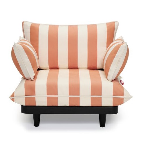 Крісло Paletti Lounge Stripe Orange Creme зображення №1 Крісло Paletti Lounge Stripe Orange Creme зображення №1