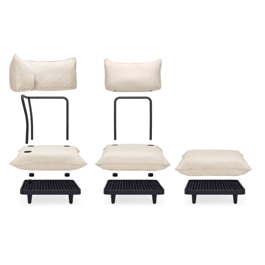 Модуль Paletti Corner Seat Stripe Orange Creme (LEFT) зображення №7