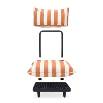 Крісло Paletti Lounge Stripe Orange Creme зображення №7 Крісло Paletti Lounge Stripe Orange Creme зображення №7