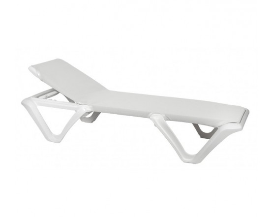 Шезлонг EVA PRO - White frame / white back: фото - магазин CANVAS outdoor furniture.