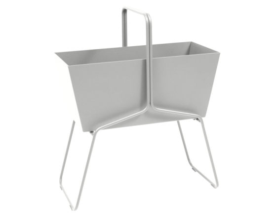 Кашпо Basket High Planter Steel Grey: фото - магазин CANVAS outdoor furniture.