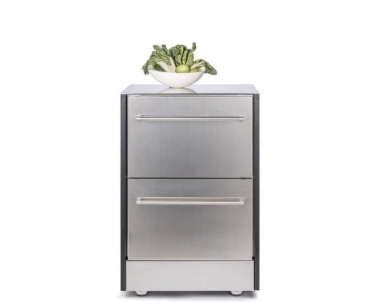 Refrigerator stainless steel 658x658х970, 2 шухляди: фото - магазин CANVAS outdoor furniture.
