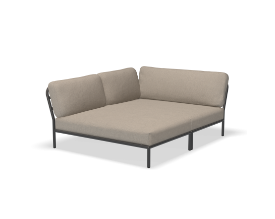 Модульний диван Level Cozy Corner Left Ash Sunbrella Heritage: фото - магазин CANVAS outdoor furniture.