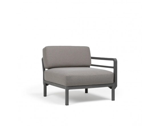 Модуль Maximo Elemento Terminale DX/SX Basalto Lava Sunbrella: фото - магазин CANVAS outdoor furniture.