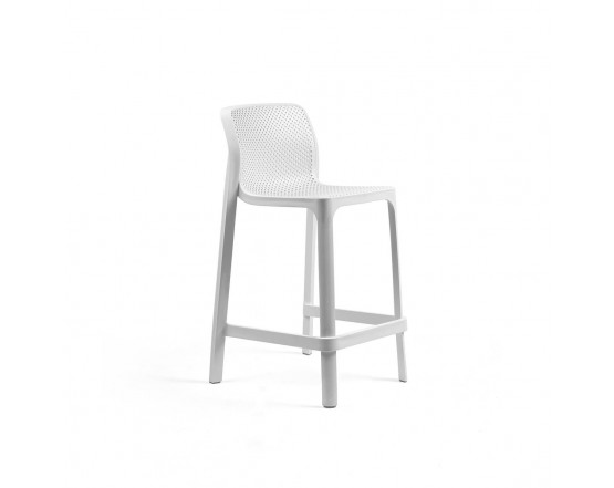 Барний стілець Net Stool Mini Bianco: фото - магазин CANVAS outdoor furniture.