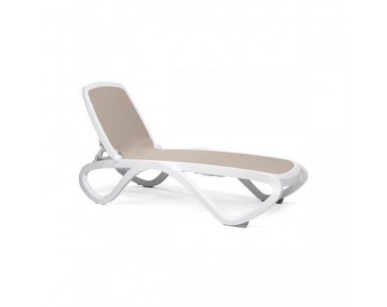 Шезлонг Omega Bianco Tortora: фото - магазин CANVAS outdoor furniture.