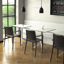 Стіл QUATRO FIX 70X70 Taupe-Taupe зображення №4 Стіл QUATRO FIX 70X70 Taupe-Taupe зображення №4