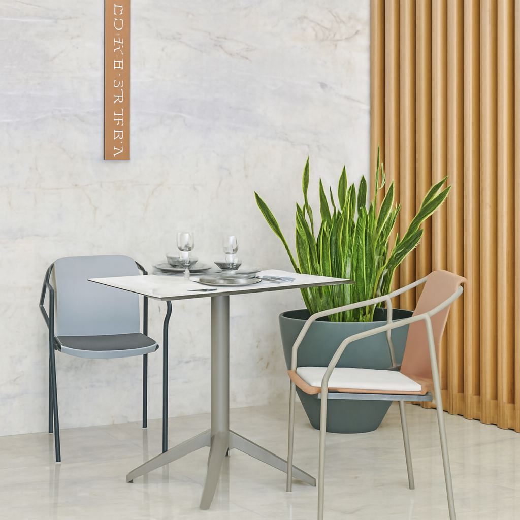 Стіл QUATRO FIX 60x60 ANTHRACITE-STONE зображення №2 Стіл QUATRO FIX 60x60 ANTHRACITE-STONE зображення №2