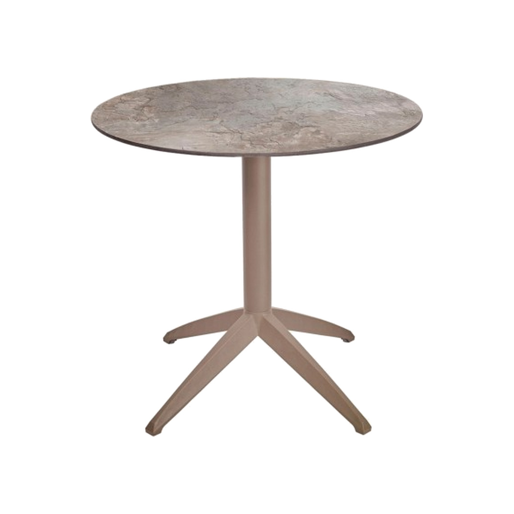 Стіл QUATRO FIX ø 80 TAUPE-STONE зображення №1 Стіл QUATRO FIX ø 80 TAUPE-STONE зображення №1
