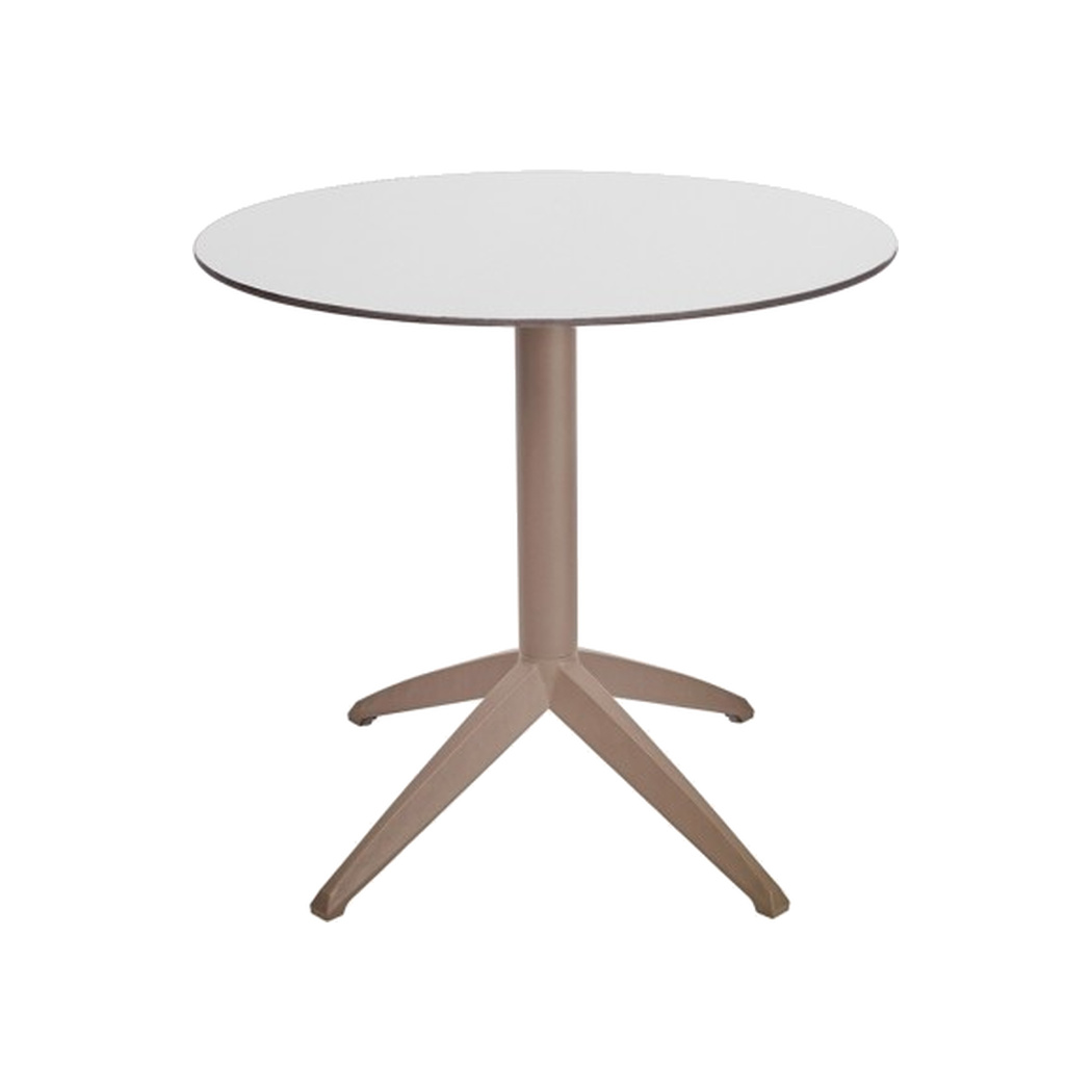 Стіл QUATRO FIX ø 80 TAUPE-WHITE зображення №1 Стіл QUATRO FIX ø 80 TAUPE-WHITE зображення №1