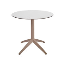 Стіл QUATRO FIX ø 80 TAUPE-WHITE зображення №1 Стіл QUATRO FIX ø 80 TAUPE-WHITE зображення №1
