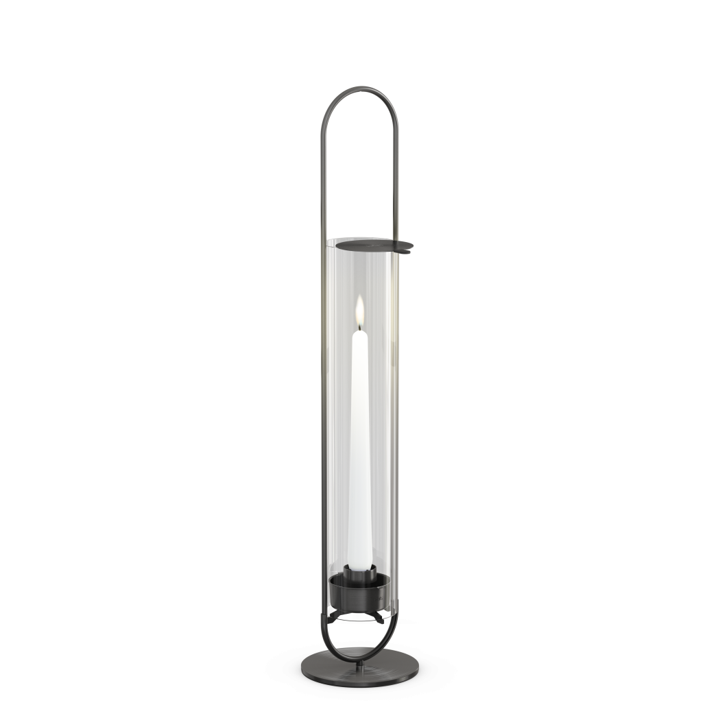 Свічник OVAL CANDLE 55 black зображення №1