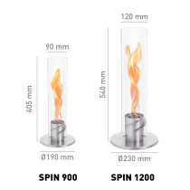 Настільний біокамін SPIN 1200 Silver зображення №8