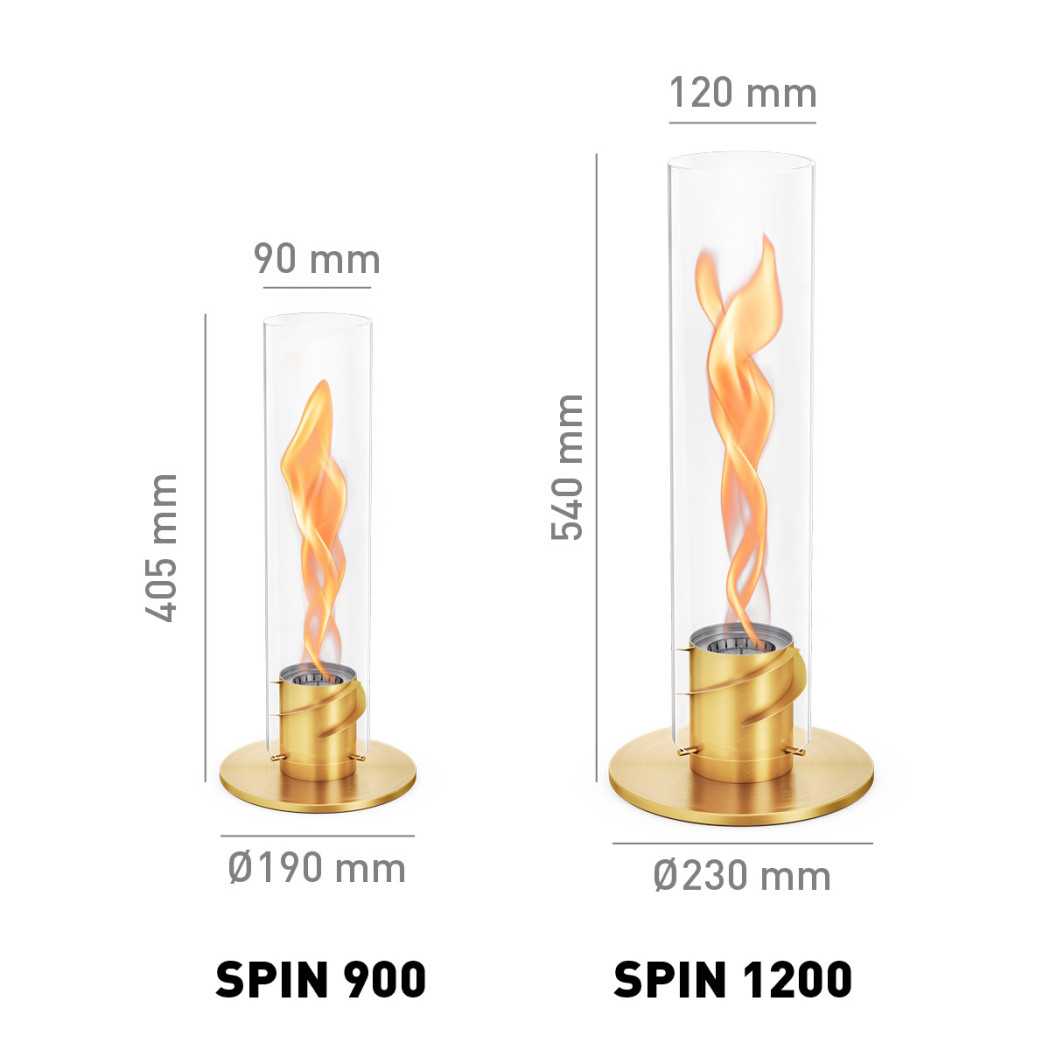 Настільний біокамін SPIN 1200 Gold зображення №7