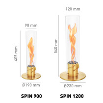 Настільний біокамін SPIN 1200 Gold зображення №7