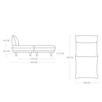 Шезлонг PALETTI DAYBED STRIPE ORANGE CREME зображення №9 Шезлонг PALETTI DAYBED STRIPE ORANGE CREME зображення №9