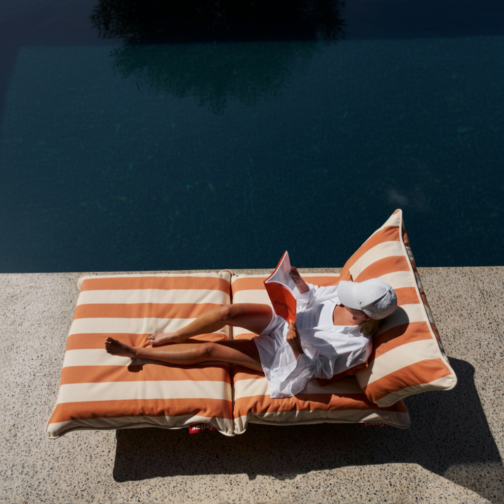 Шезлонг PALETTI DAYBED STRIPE ORANGE CREME зображення №2