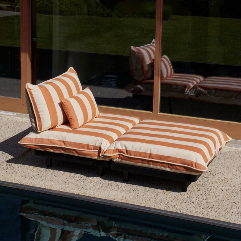 Шезлонг PALETTI DAYBED STRIPE ORANGE CREME зображення №3 Шезлонг PALETTI DAYBED STRIPE ORANGE CREME зображення №3