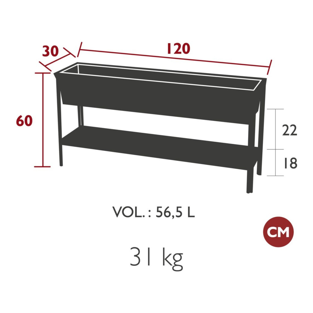 Кашпо Terrazza Medium Red Ochre зображення №2