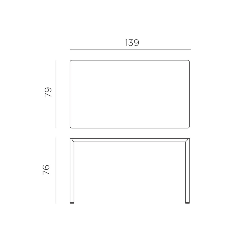 Стіл PIAVE 140X80 ANTRACITE зображення №6