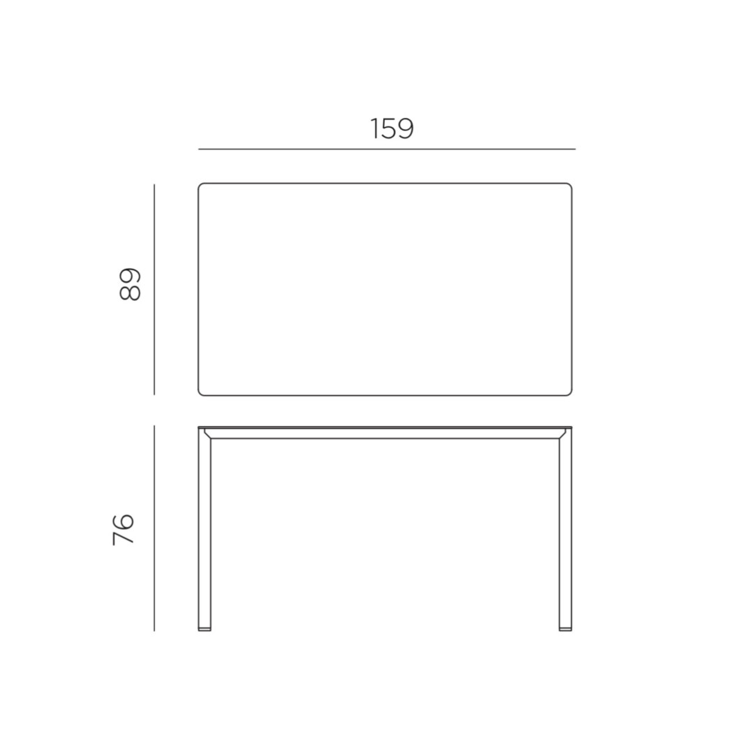 Стіл PIAVE 160X90 ANTRACITE зображення №5