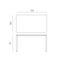Стіл PIAVE 160X90 ANTRACITE зображення №5