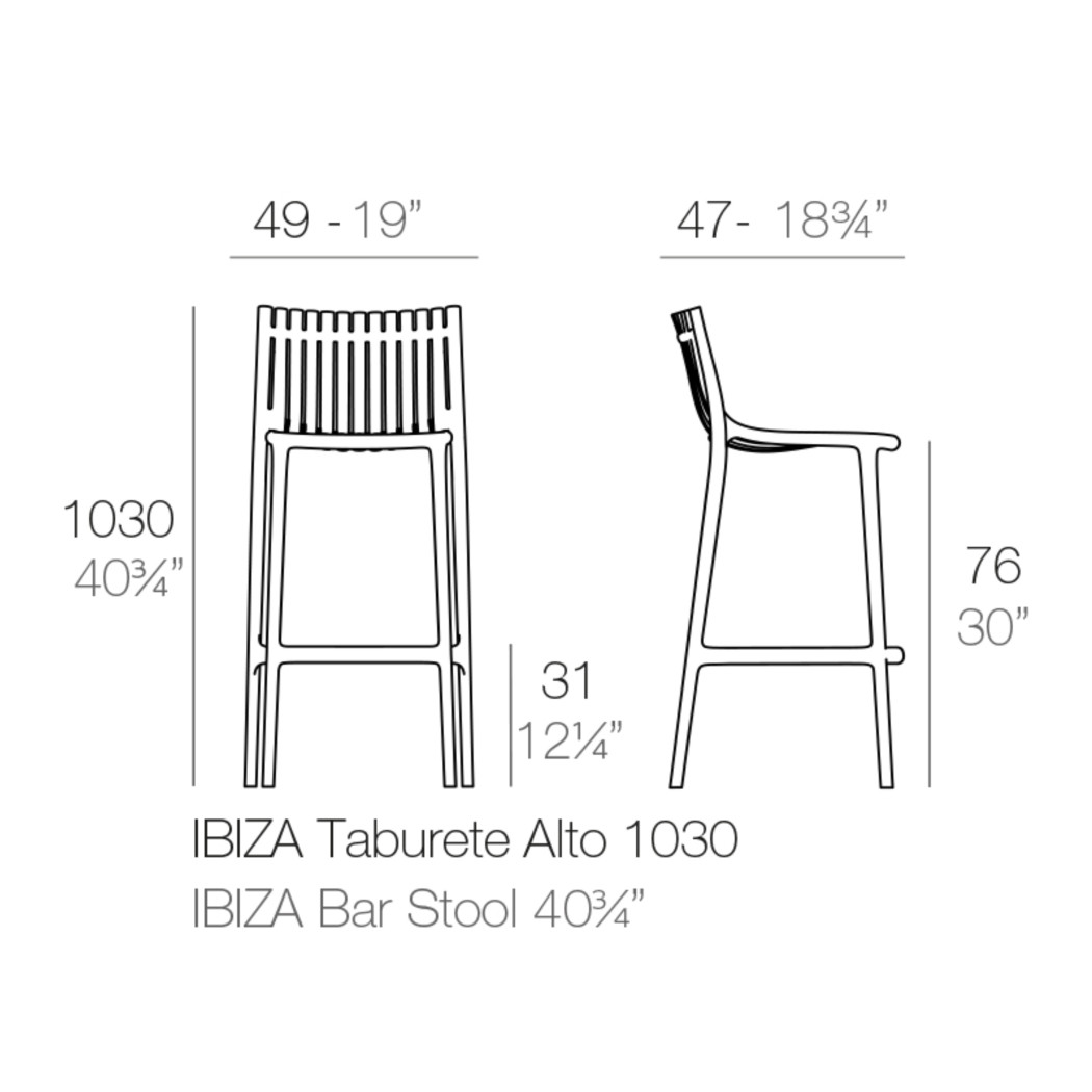 Барний стілець IBIZA BAR STOOL ECRU зображення №5