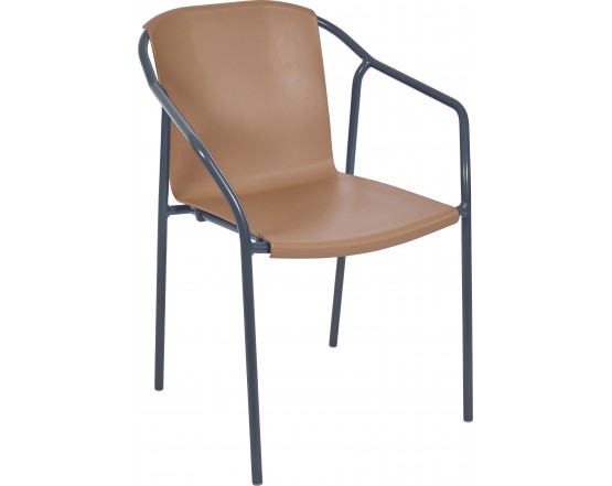 Стілець Rod Anthracite Cappuccino: фото - магазин CANVAS outdoor furniture. Стілець Rod Anthracite Cappuccino: фото - магазин CANVAS outdoor furniture.
